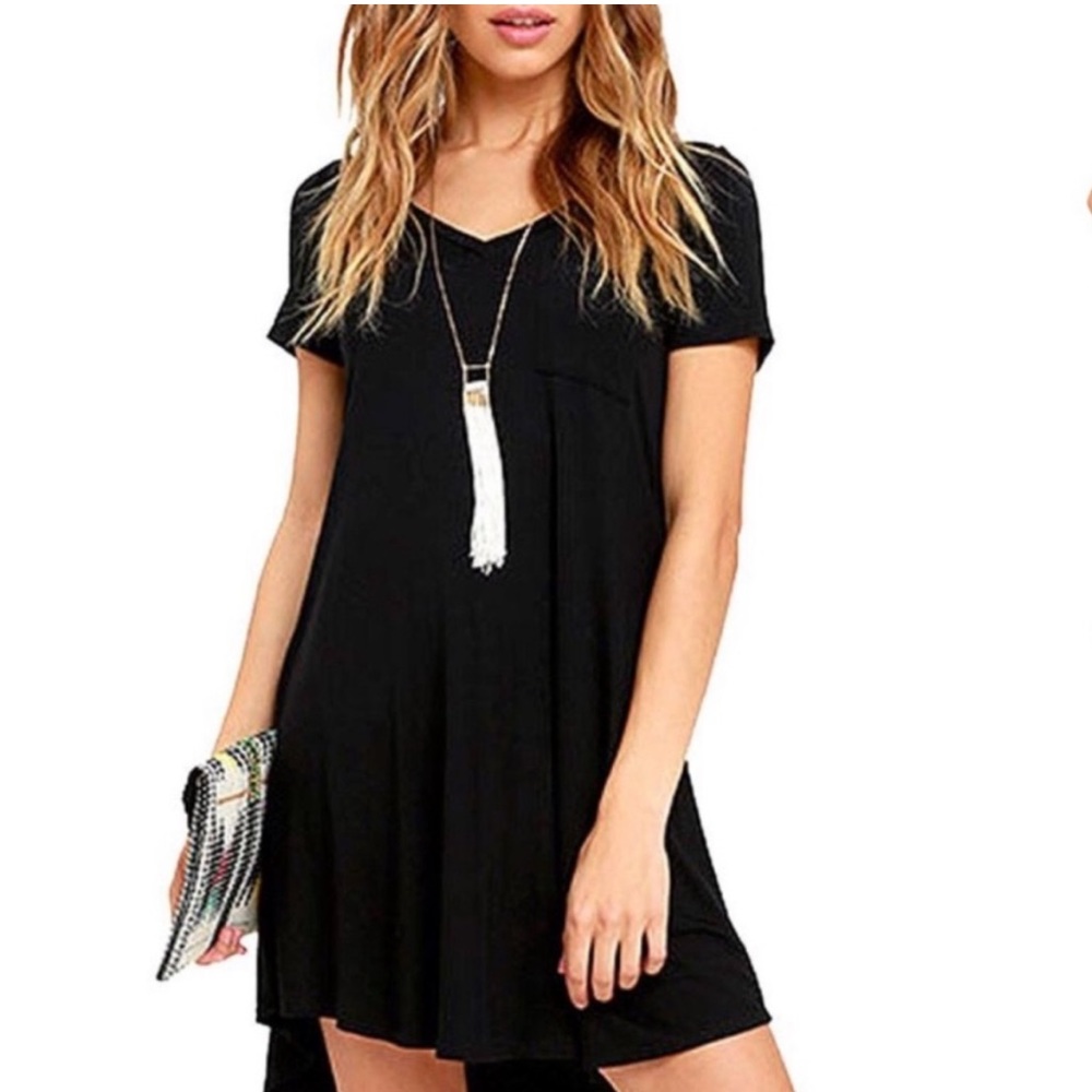 Anthro Cloth & Stone black tee dress